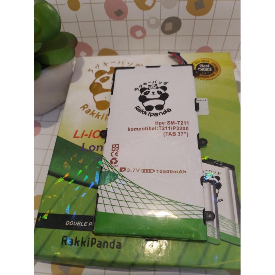Baterai Batrai Batrei Rakkipanda Samsung SM-T211 TAB 3 7" T211 P3200 Double Power Battery