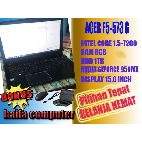 laptop  acer aspire F5-573G core i5 gen7