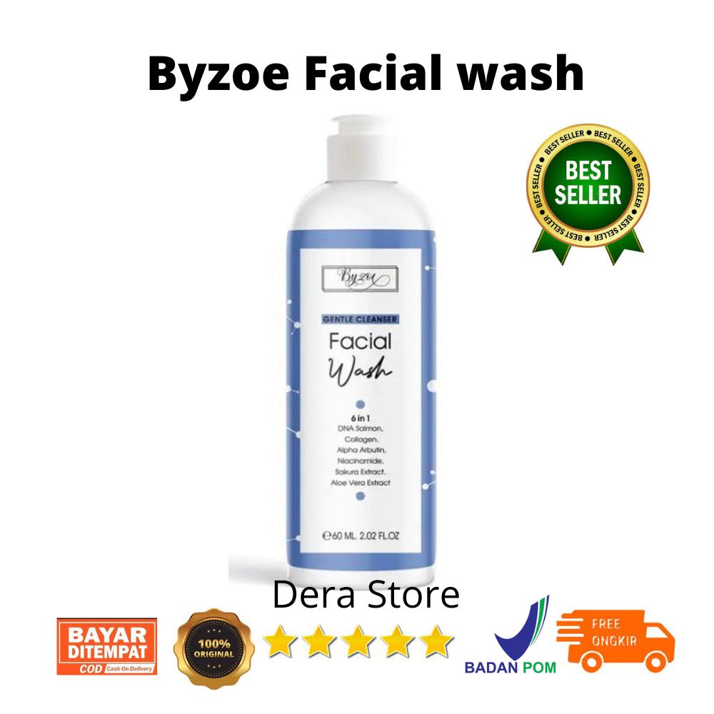 Byzoe Gentle Cleanser Facial Wash with 6 active ingredient Mencerahkan Wajah BPOM