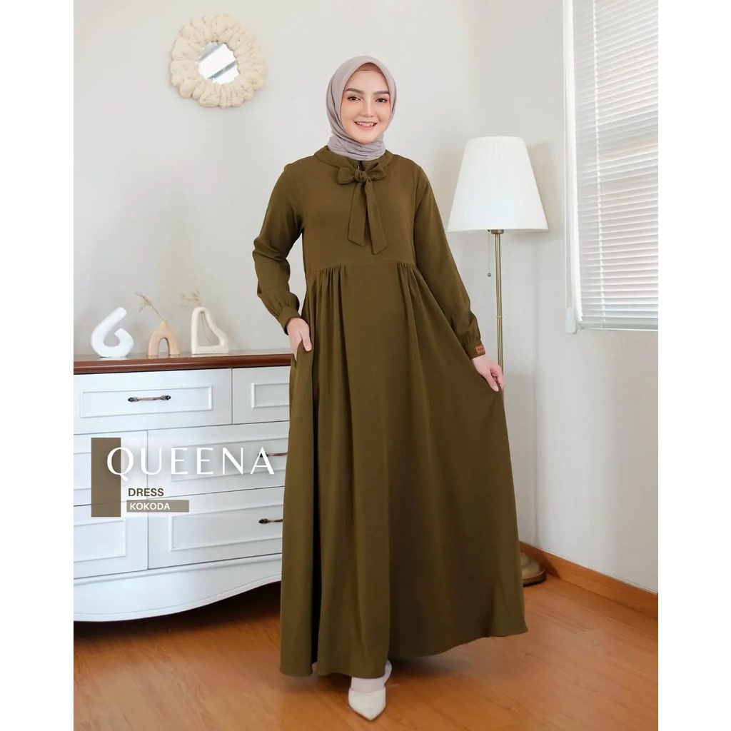 Murah Gamis Susun Rayon Premium Elegan