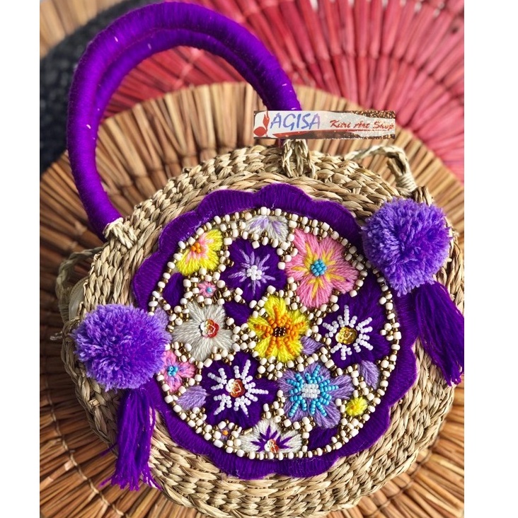 Tas bangkok /tas anyaman hias/tas kerajinan bali/tas anyaman bali/anyaman tasik/tas anyaman hias