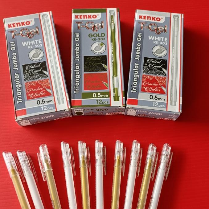 

><><><] Ballpoint Kenko Putih Emas