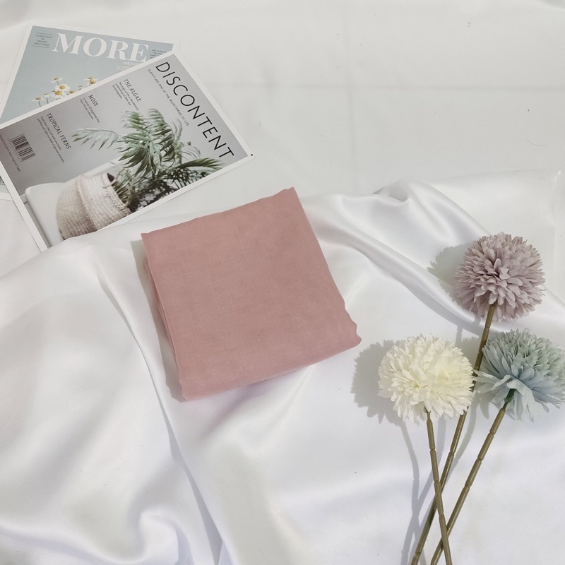 Paris Premium Voal // Paris Premium // Segi Empat Paris Polos-pink pucet