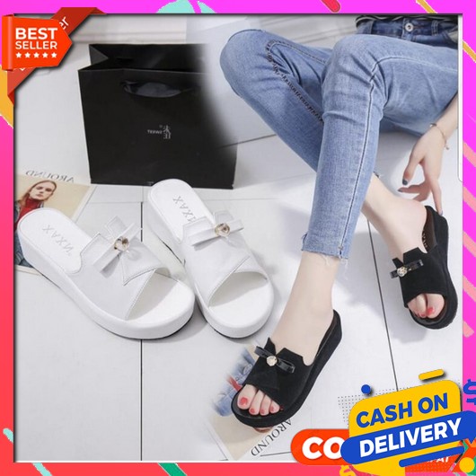 Dds20096 Sandal Wedges Wanita Fashion  Nya Ready Jakarta Bisa Cod (With Box) Abbushoes Nn  15 Sandal