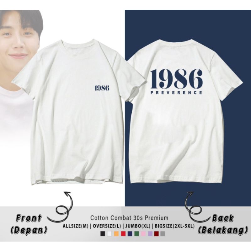 FREE PHOTO KSH!!!KAOS 1986 PREVERENCE KIM SEON HO/T-SHIRT KIM SEON HO 1986 PREVENCE DEPAN BELAKANG