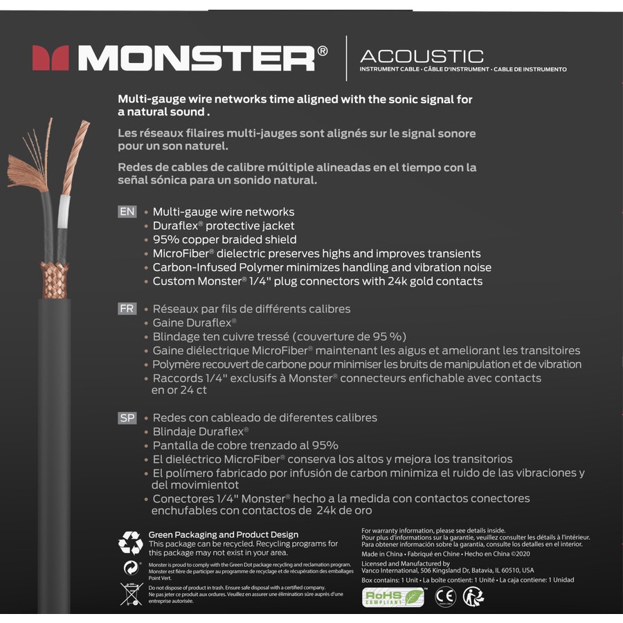 Monster Prolink Acoustic Instrument Cable ( MONSTER CABLE )