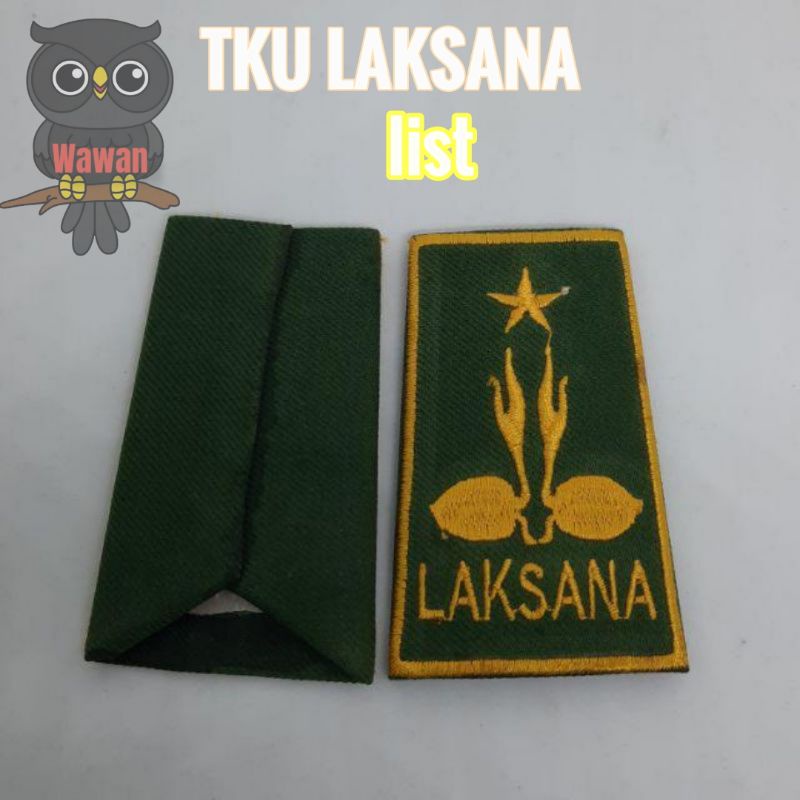 SEPASANG TKU LAKSANA BORDIR LIST DAN NON LIST PRAMUKA TKU  BORDIR KAIN