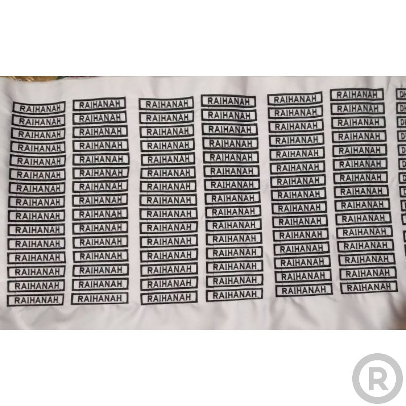 NAME TAG BORDIR SEKOLAH Bordir Nama Custom