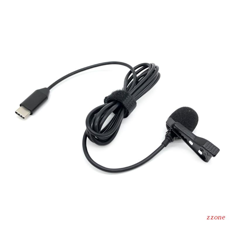 Zzz Mikrofon Kondenser Lavalier Omnidirectional Kabel USB Tipe C Untuk One RS