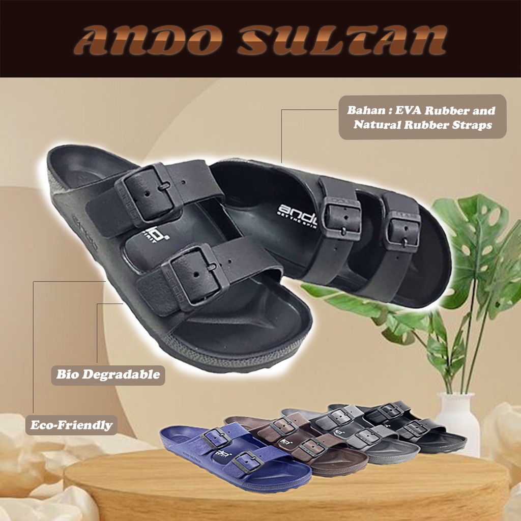 Sandal Selop Ando Original/ Sandal Cowok Selop Ando Sultan