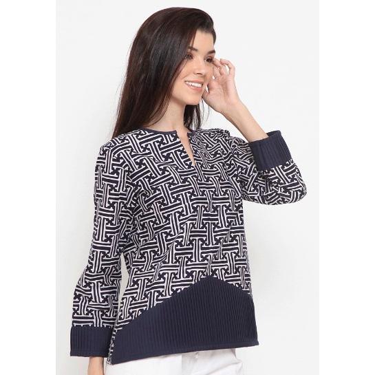 Vina Garut T0416 , Baju atasan kerja blouse batik wanita modern