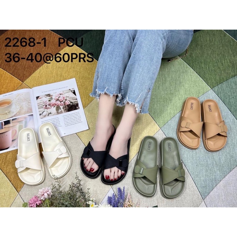 Sandal klom perempuan wanita murah karet anti licin 2268-1