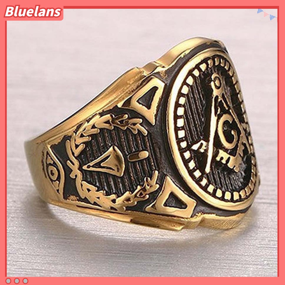 Cincin Bahan Alloy Gaya Vintage Punk Untuk Pria