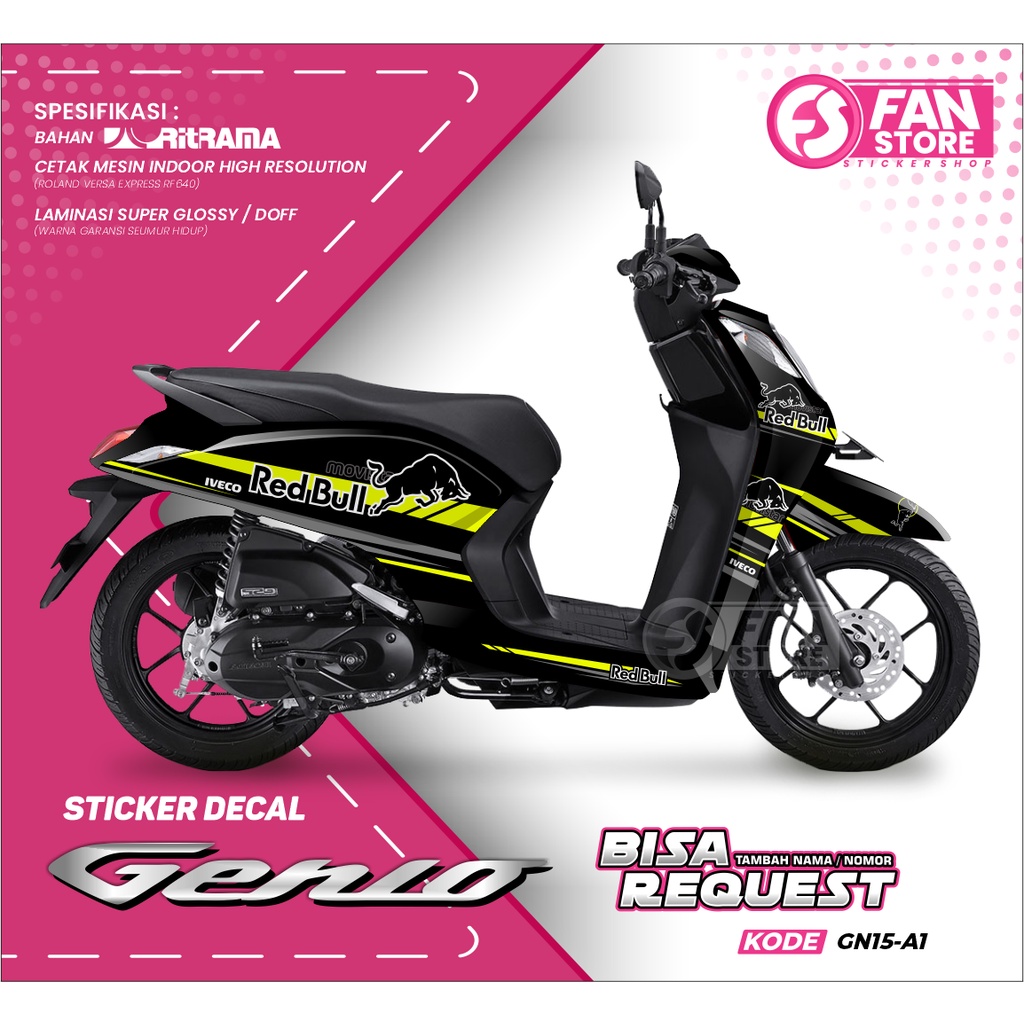 Decal Genio Full Body Sticker Motor Genio Decal Striping Genio Full Body 2020