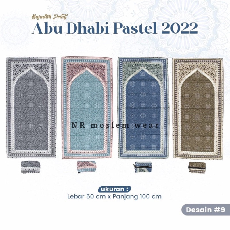 SEJADAH TRAVEL , SEJADAH TRAVELLING TAS KECIL MOTIF ABU DHABI PASTEL kode SJT 22