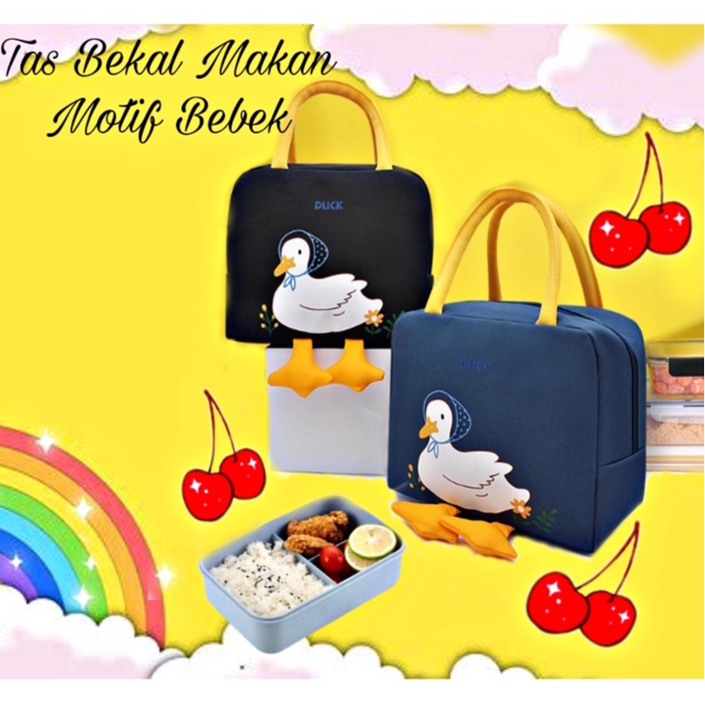 Tas Bekal Makanan / Tas Bekal Waterproof / Tas Tahan Panas Motif Bebek