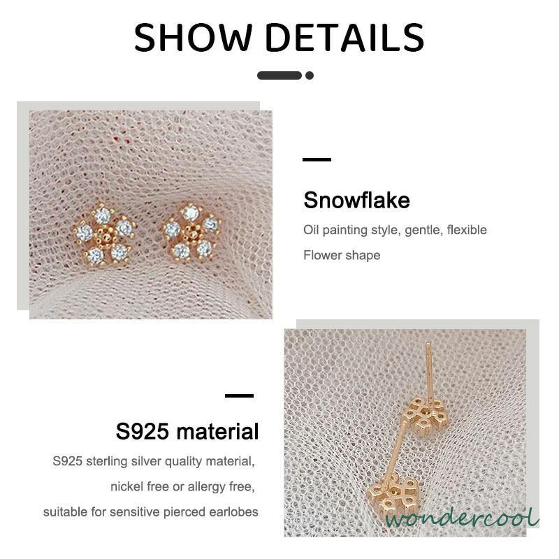 Anting Pejantan Kristal Berlian Titanium Steel S925 Untuk Wanita-Won