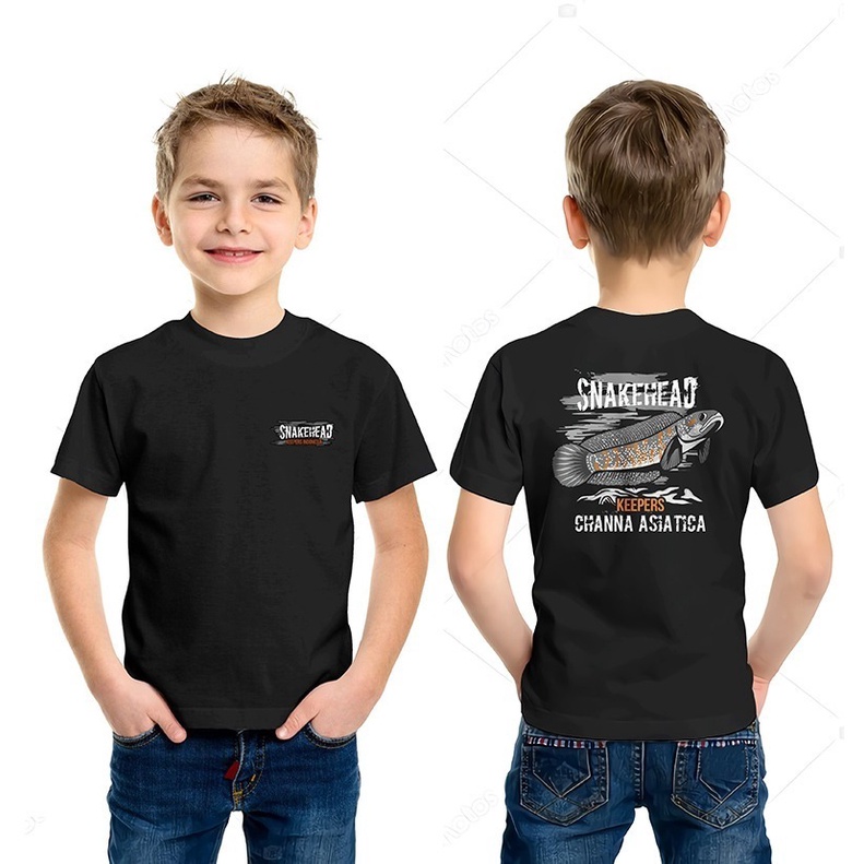 chana asiatica kaos anak channa baju cana anak tshirt chana kids gambar ikan snake head snakehead ca