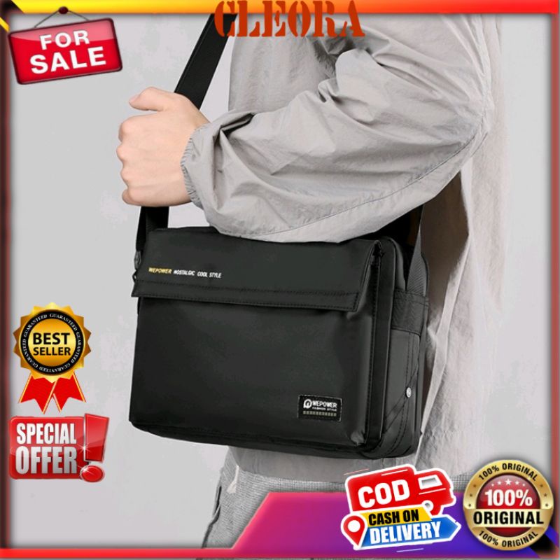 HAOSHUAI Original Tas Selempang Pria Sling Bag Pria Waterproof Import Terbaru Anak Muda Cowok Laki S