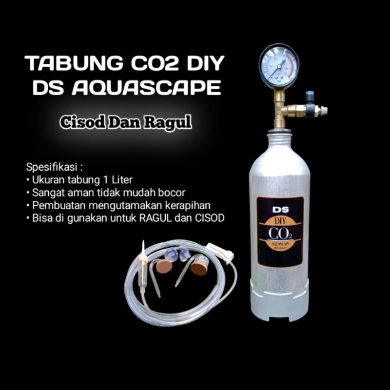 Tabung Co2 Alumunium Aquascape - DIY DS AQUASCAPE