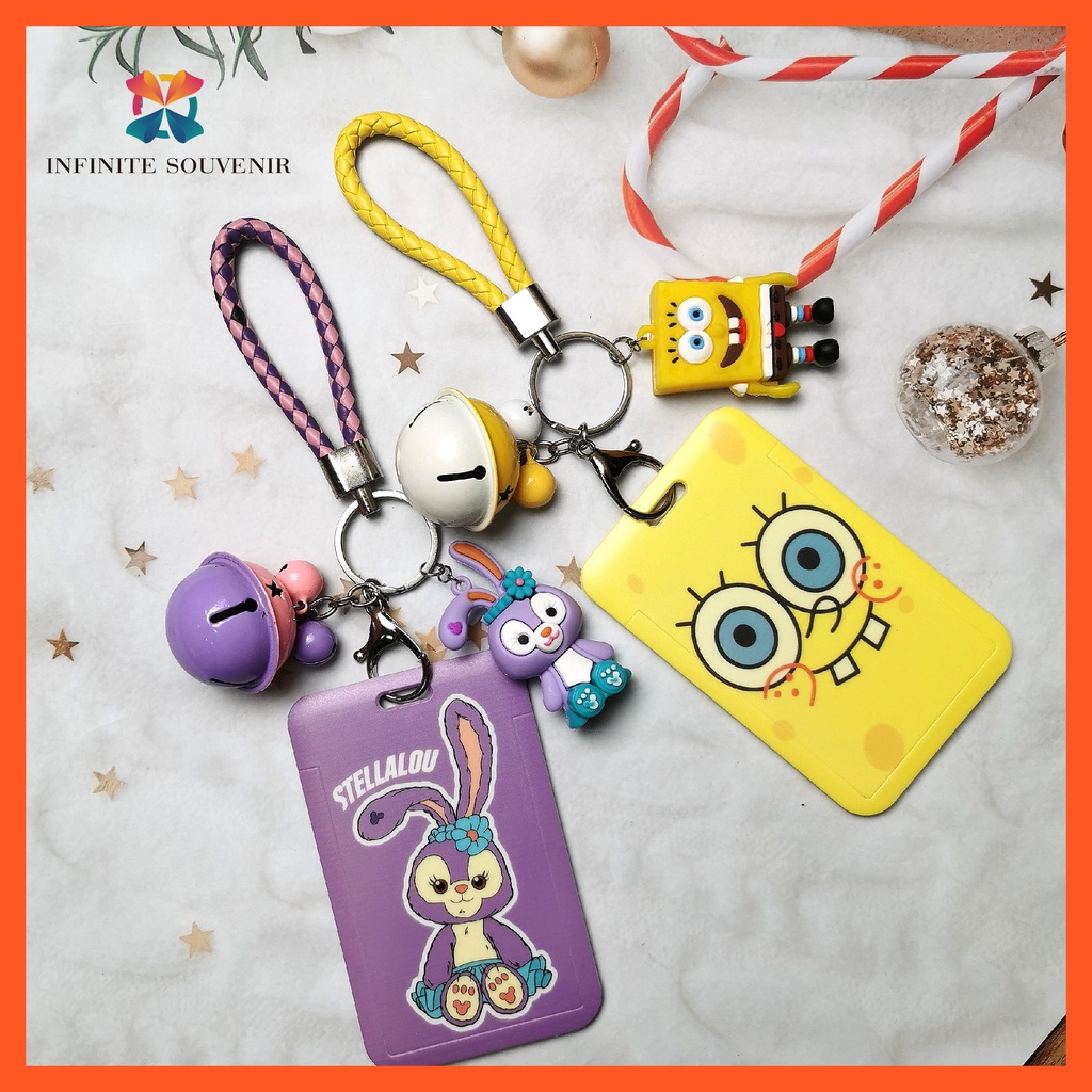 (N012) NAME TAG KARAKTER  TALI TANGAN BELL PENDANT / CARD HOLDER / TEMPAT KARTU / ID CARD SEKOLAH / PERLENGKAPAN SEKOLAH