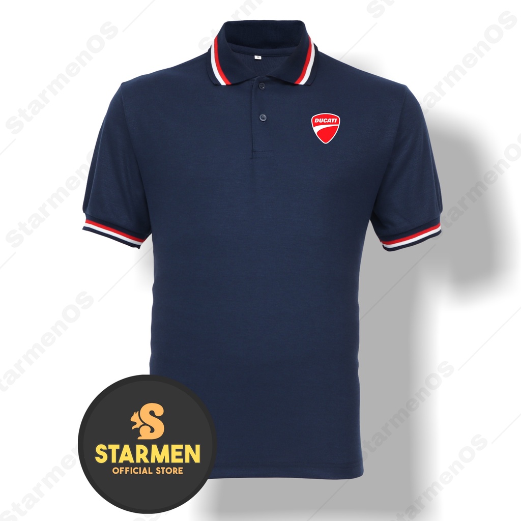 Kaos Polo Shirt Pria Kerah Logo DUCATII