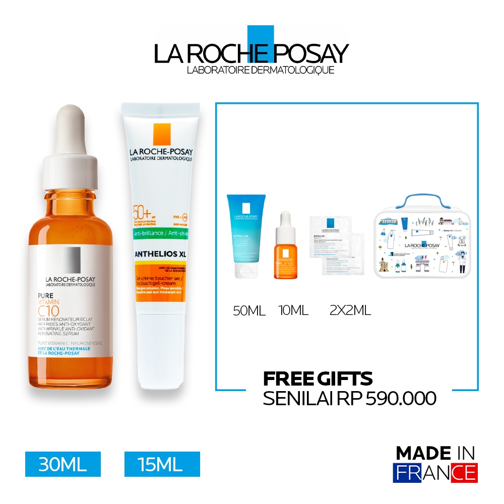 Jual La Roche Posay Vitamin C Serum 30 ml + La Roche Posay Anthelios