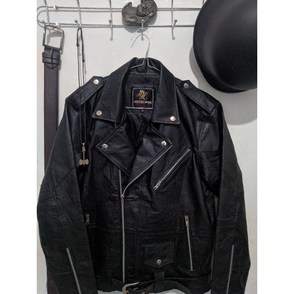 jaket kulit asli ramones | double riders | double kerah