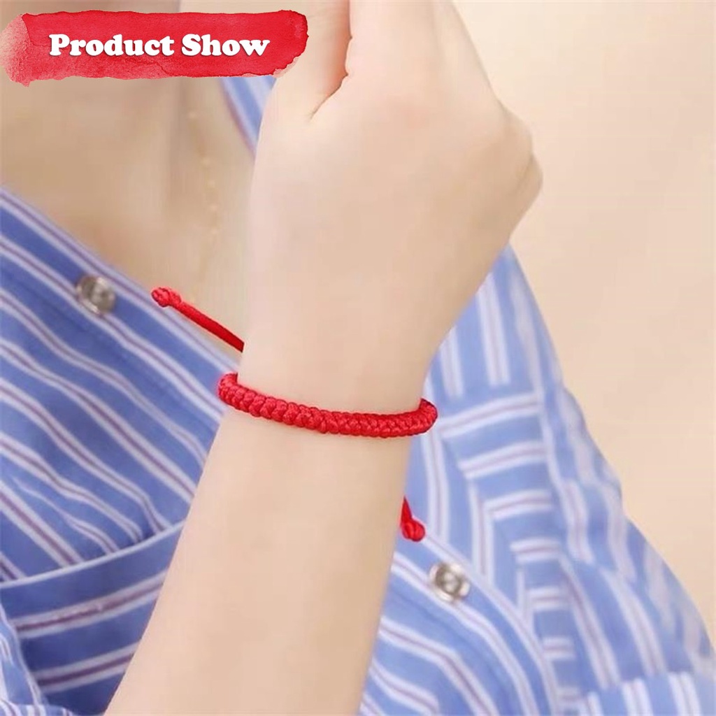 GELANG KEPANG TALI SATIN CHINA LEMBUT WARNA POLOS SERUT ADJUSTABLE HANDMADE UNTUK WANITA PRIA MODEL TIBETAN BUDDHIST