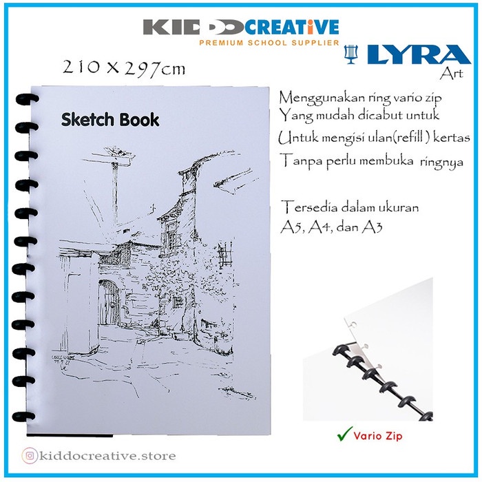 

Terlaris Lyra Sketch Book A5 W/ 30 Pages / Refill A5 30 Sht Limited