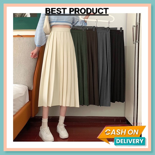 【Baru】Rok Celana Rok Jeans Pendek High Waist Rok Mini Jeans Rok Jeans Sobek Kekinian Rok Mini Korean
