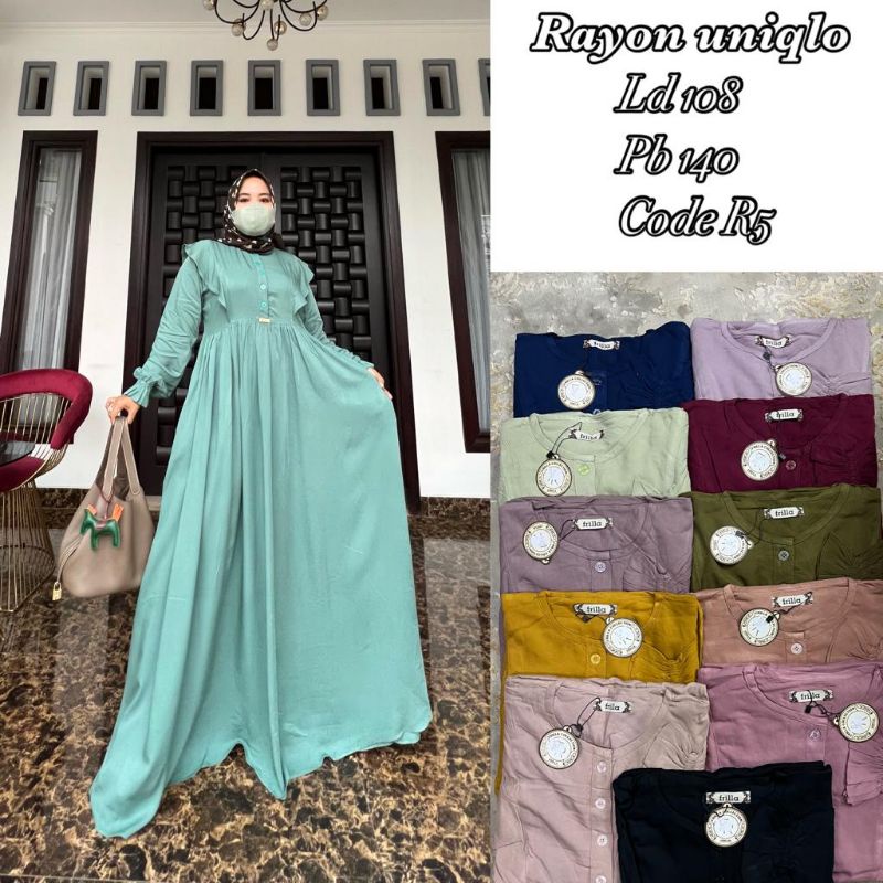 // Gamis Frilla Rayon //