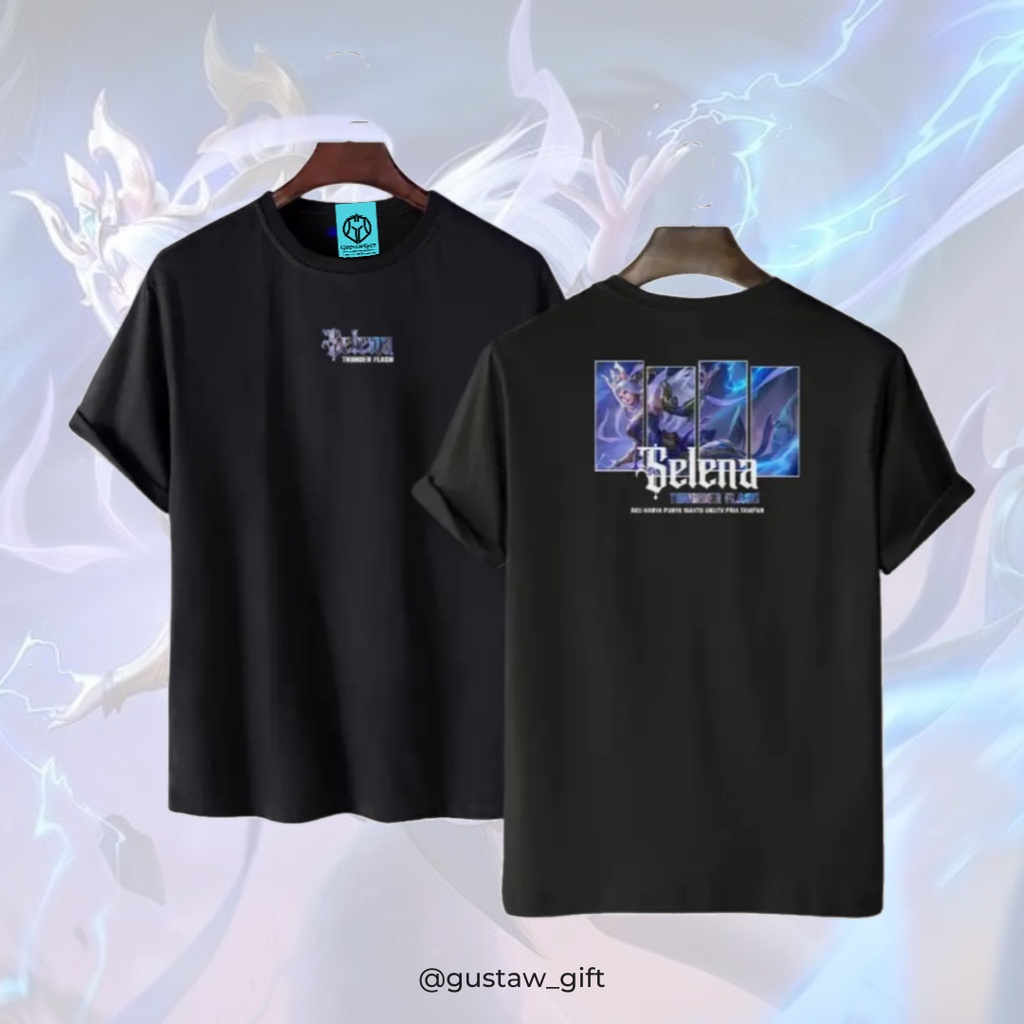 GG T-Shirt SELENA skin Thunder Flash Mobile Legends Kaos Custom Katun Slim-fitting