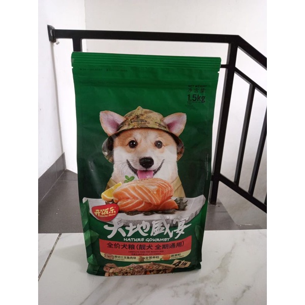 Kitchen Flavour dog salmon all stiges 1,5kg makanan anjing kf salmon