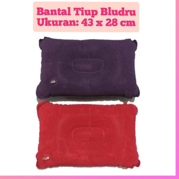[KODE PRODUK QZHO99452] Grosir bantal tiup angin besar bludru travel pillow