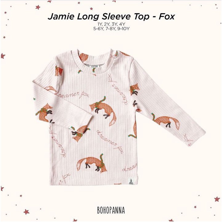 Bohopanna Jamie Long Sleeve Top // Atasan Anak Unisex Lengan Panjang