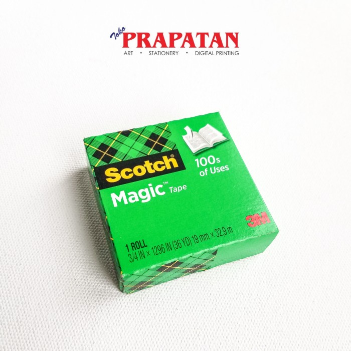 

Codes0X-57 3M Scotch Magic Tape 19Mm X 32,9 M / Selotip Cat.810 / Isoloas