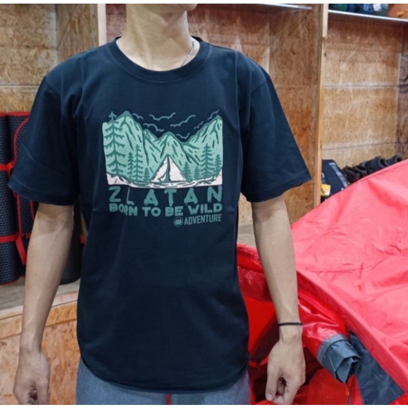 T-shirt zlatan adventure Bron to be Wild cotton Combat pria wanita - S