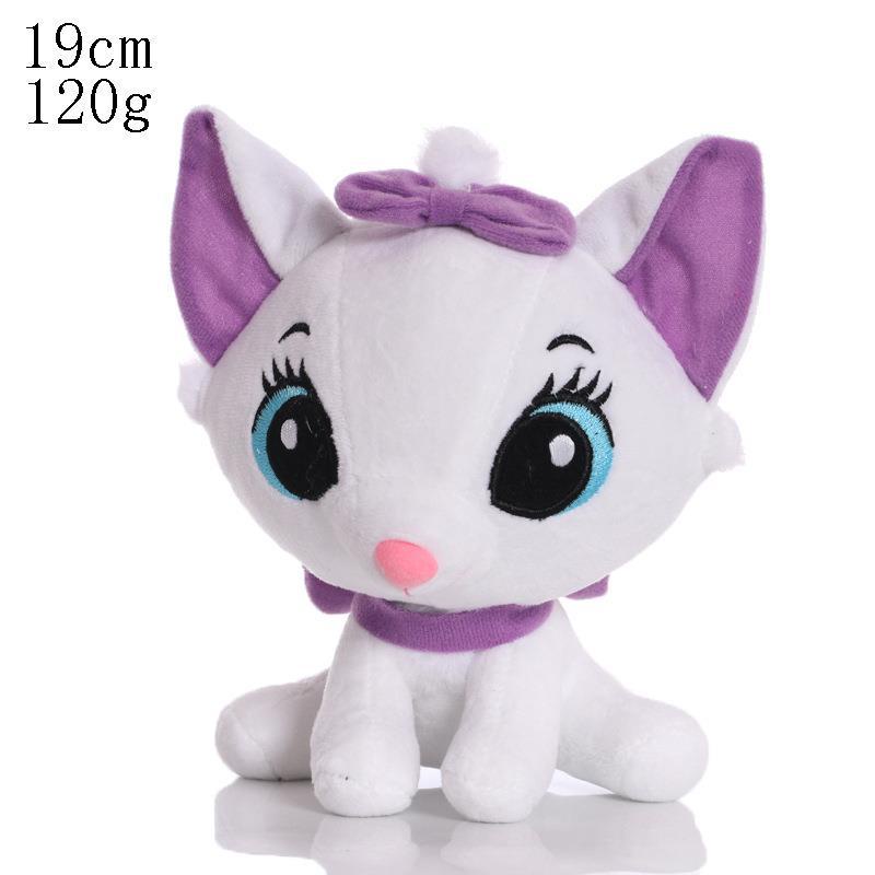 1pc Mainan Boneka Stuffed Plush Anime The Aristocats Disney Marie Cat Ukuran 19CM Warna Pink Ungu