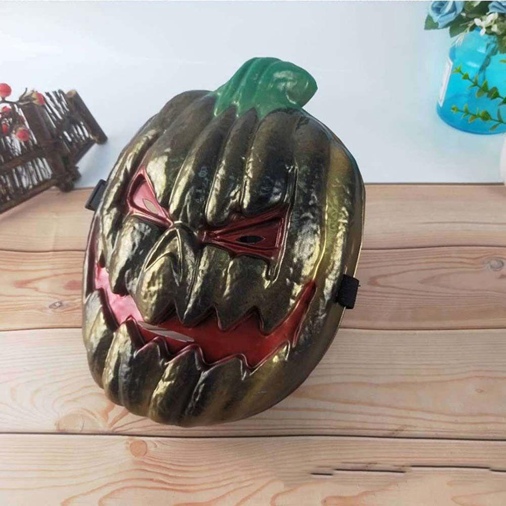 [Elegan] Labu Kepala Topeng Pumpkin Unisex Pesta Properti Masquerade Festival Kostum Prop Topeng Wajah Penuh Topeng Halloween