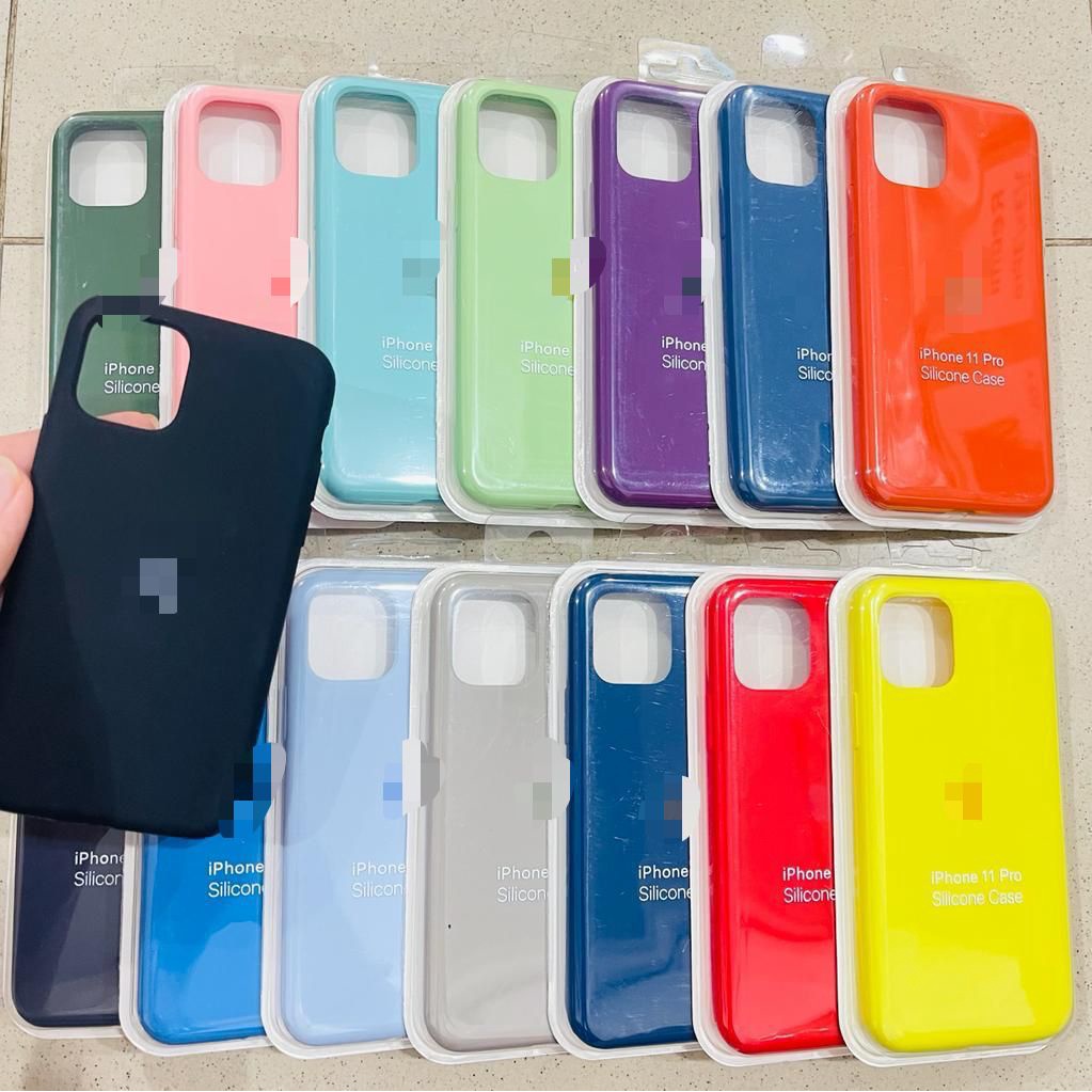 Silicone Case Rubber 1 : 1 iPhone 14 Promax 14 Max / Plus 13 Pro 13 Mini 12 Promax 12 11 Pro 11 Silicone Soft Case Rubber Anti Noda 1 : 1 Kualitas Original