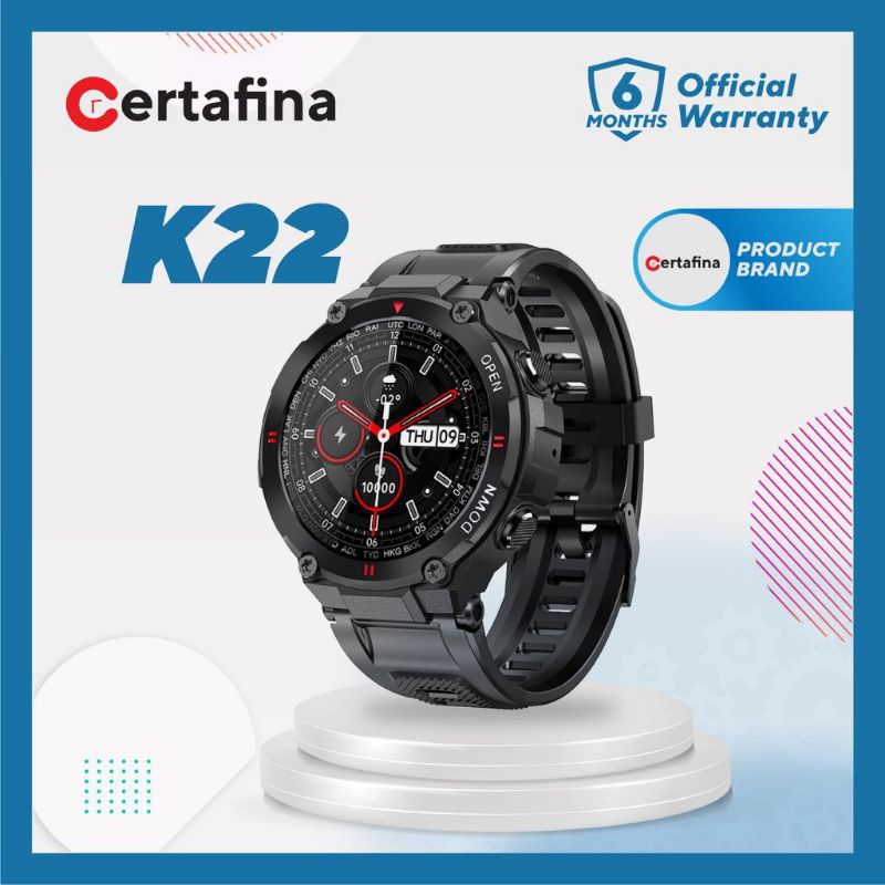 New 2022 Certafina K22 Smart Watch Men Sport Fitness Bluetooth Phone Call Music Control 400 mAh