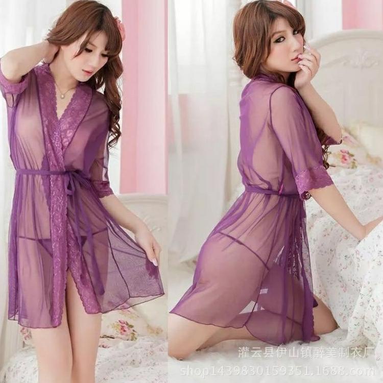 kimono Lingerie Sexy dress ori baju tidur sexy Transparan Lingerie sexi pakaian dalam wanita seksi l