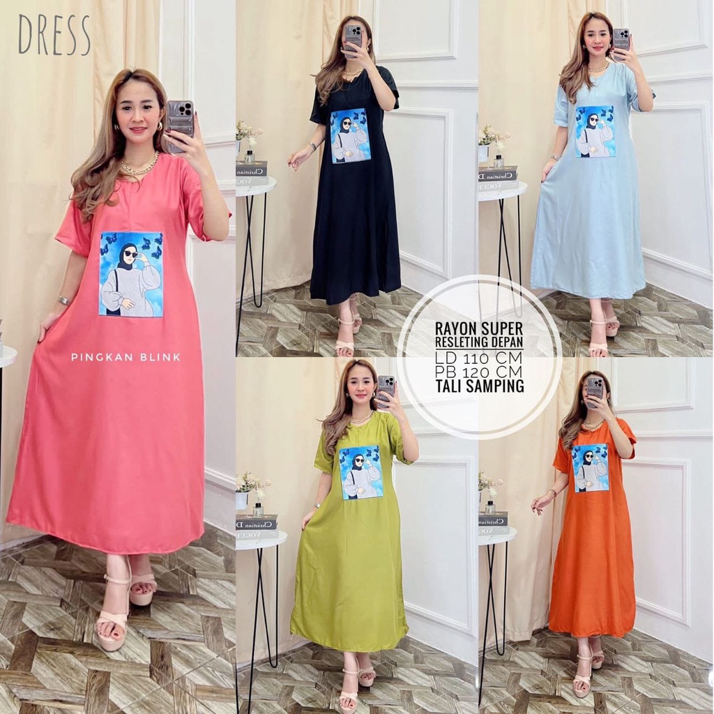 DRESS BLINK COLOR LD 110 / DRESSS WANITA BLINK COLOR KEKINIAN