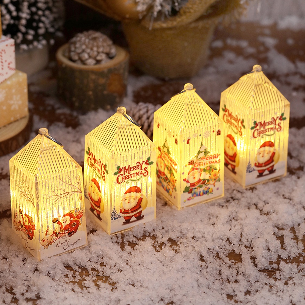 Lampu Lentera Kristal Portable Untuk Dekorasi Pesta Natal