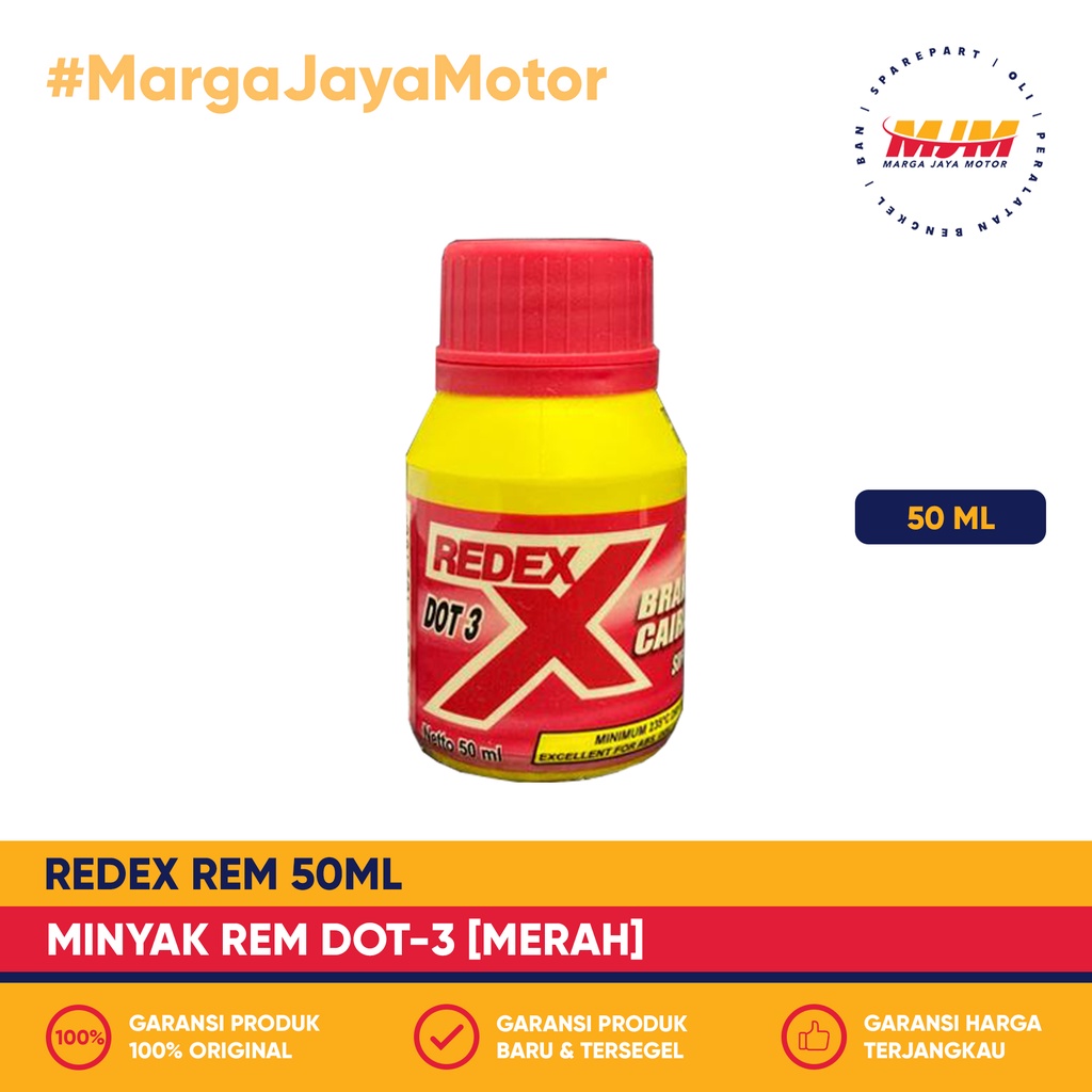 Redex Brake Fluid DOT-3 Merah 50ml Redex Minyak Rem 50ml