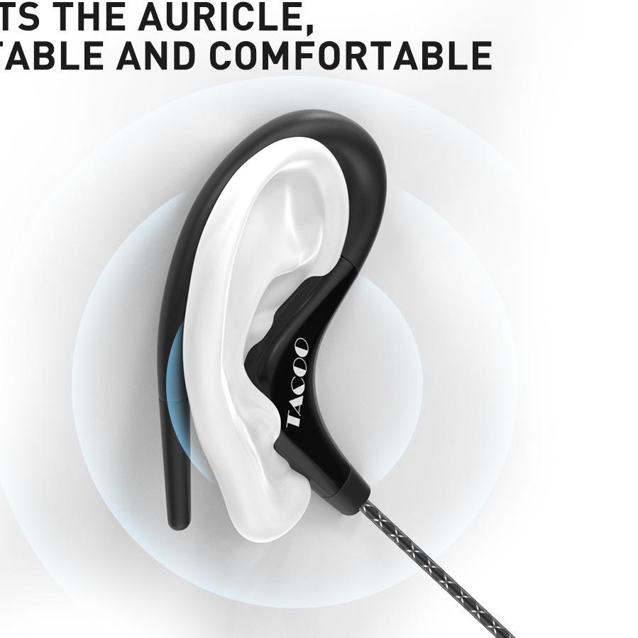 Chekout TACOO Earphones TEH0416 Sport Headset with Mikrofon Kabel Waterproof Hi-Fi Stereo Sound Deep
