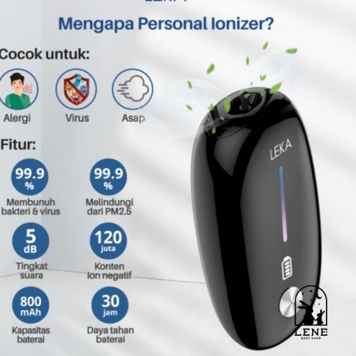 Laku keraz--Bundling Hemat 2 unit LEKA AP7220 Personal Ionizer - Portable Kalung Ion Negatif