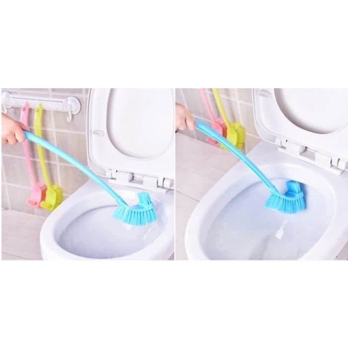 Sikat kloset WC Wastafel Lengkung Toilet Brush Dapur Kamar Mandi Clean