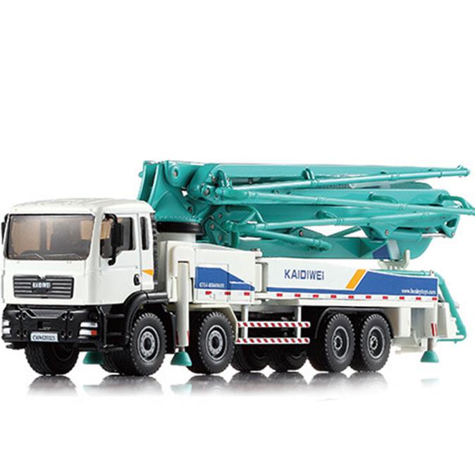 KDW 1:55 Skala Diecast Concrete Pump Truck Konstruksi Kendaraan